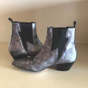 Mens Stacked Heel Western Chelsea Boots